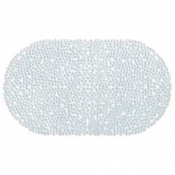 Коврик для ванны противоскользящий 69х39 см, "Капли", овальный, прозрачный, ПВХ, PRIMILA (ПРИМИЛА), 700375