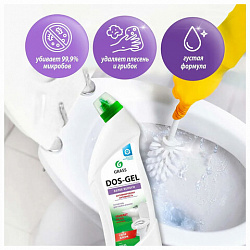 Средство для уборки санитарных помещений 750 мл GRASS DOS-GEL, щелочное, концентрат, гель, 219275