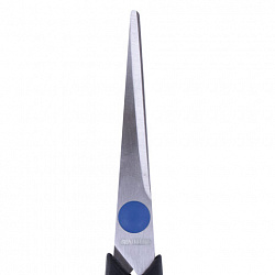 Ножницы BRAUBERG "Soft Grip", 165 мм, черно-синие, резиновые вставки, 3-сторонняя заточка, 230761