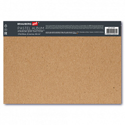 Бумага для пастели АБРАЗИВНАЯ А4, альбом (склейка), 20 листов, 4 цвета, 240 г/м2, BRAUBERG ART, 117769