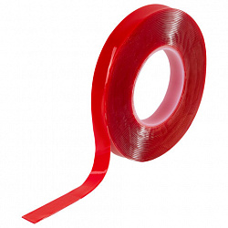 Монтажная прозрачная суперпрочная двухсторонняя лента 10 мм х 5 м, акриловая, толщина 1 мм, WBZ (ВБЗ), 700423