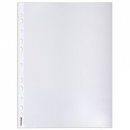 Папки-файлы перфорированные А4 ОФИСМАГ, КОМПЛЕКТ 100 шт., матовые, 30 мкм, 222095