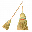 Веник-метла сорго LAIMA 2, натуральный, прошивной, с деревянным черенком 95 см, большой, 450х330 мм, 602463