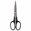 Ножницы BRAUBERG "Standard" 160 мм, черные, классической формы, 2-х сторонняя заточка, 237095