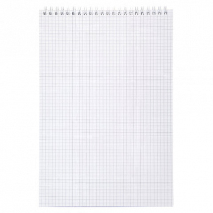 Блокнот БОЛЬШОЙ ФОРМАТ А4, 80 л., гребень, обложка пластик "VELVET", клетка, HATBER, черный, 081540, 80Б4В1гр_01601