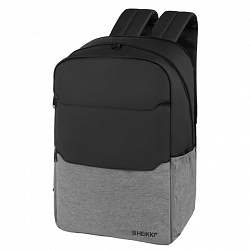 Рюкзак HEIKKI SECTIONS (ХЕЙКИ) универсальный, передние карманы, серый/черный,46,5х30х17 см, 273908