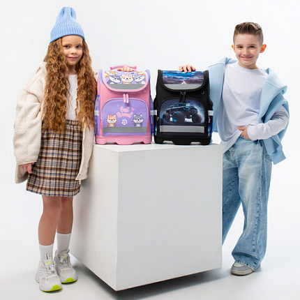 Ранец ЮНЛАНДИЯ WISE, 1 отделение, 3 кармана, устойчивое дно, Space driver, 37х29х15 см, 273163