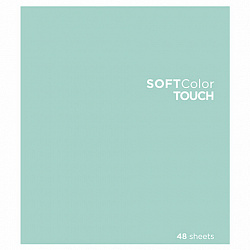 Тетрадь А5 48 л., ПЗБМ, скоба, клетка, Soft Touch, брайль 3D, "СофтКолорТач", микс в спайке, 28213