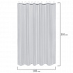 Шторка для ванной ПОЛИЭСТЕР, 180х200 см, кольца в комплекте, СЕРЫЙ БРИЛЛИАНТ, PRIMILA (ПРИМИЛА), 700094