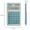 Калькулятор карманный BRAUBERG CX-102C-BL (76x126 мм), 12 разрядов, двойное питание, ГОЛУБОЙ, 272649