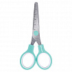 Ножницы BRAUBERG KIDS 130 мм, ручки мятные, закругленные лезвия с линейкой, 274062