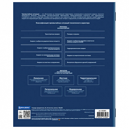 Тетрадь предметная "КОЛОР" 36 л., обложка мелованная бумага, ОБиЗР, клетка, BRAUBERG, 405081