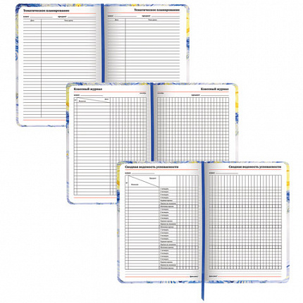 Ежедневник учителя специализированный А5 (215х145 мм) BRAUBERG, 144 л., кожзам, "Звездная ночь", 112709