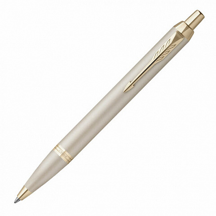 Ручка шариковая PARKER "IM Professionals Monochrome Champagne", корпус шампань, сталь, синяя, 2172956