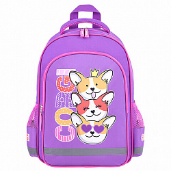 Рюкзак ПИФАГОР SCHOOL, 1 отделение, 3 кармана, "Королевские корги", 38x28х14 см, 272085