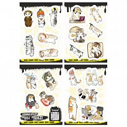 Наклейки виниловые, 20-22 шт., 4 листа, А6, "КАВАЙНЫЕ ДИЗАЙНЫ", АССОРТИ, NALEPKING