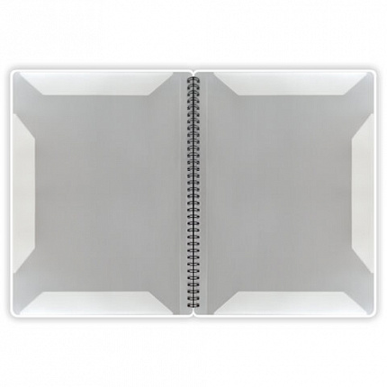 Папка тетрадь для нот А4, 20 вкладышей на 40 страниц, на гребне, пластик, БЕЛАЯ, BRAUBERG, 404644