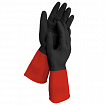 Перчатки МНОГОРАЗОВЫЕ латексные LAIMA "БИКОЛОР", черно-красные, ОСОБО ПРОЧНЫЕ, хлопковое напыление, размер L (большой), вес 60 г, 700539