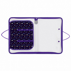 Папка для труда на молнии с ручками ПИФАГОР А4, 1 отделение, пластик, органайзер, "Bubble tea", 273387