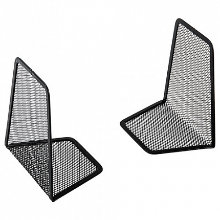 Держатель (ограничитель) подставка для книг BRAUBERG "Germanium Mesh", 2 штуки, металл, 237977