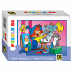 Пазл картонный 54 элемента, "Любимые герои", АССОРТИ, поле 18х13 см, STEP PUZZLE