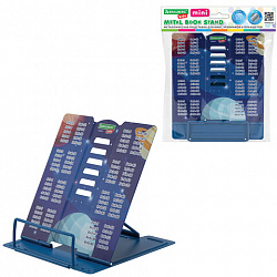 Подставка для книг и учебников BRAUBERG KIDS mini "Deep Space" с таблицей умножения, регулируемый угол наклона, металлическая, 238967