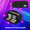 Пенал-органайзер BRAUBERG, 2 откидные планки, полиэстер, 23x9х7 см, "Глубокий черный", 272317