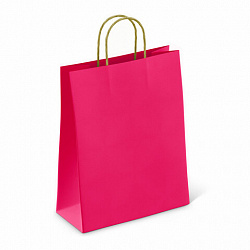 Крафт-пакет бумажный "Ruby red" 26х15х35 см, с кручеными ручками, плотность 80 г/м2, моноцвет, 112412