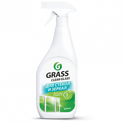 Средство для мытья стекол и зеркал 600 мл GRASS "Clean glass", распылитель, 130600