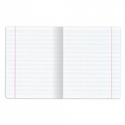 Тетрадь 12 л. ЮНЛАНДИЯ КЛАССИЧЕСКАЯ, частая косая линия, обложка картон, АССОРТИ 5 видов, 105650