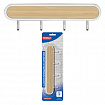Крючки самоклеящиеся 24х6,8 см, 4 шт. на планке, пластик + металл, цвет под дерево, PRIMILA (ПРИМИЛА), 702362