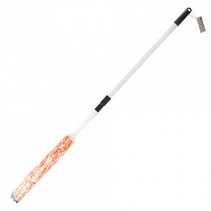 Пипидастр (сметка-метелка) для уборки пыли, метелка 30 см, рукоятка 75-120 см, оранжевый, LAIMA, 603619