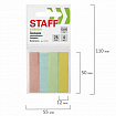 Закладки клейкие пастельные STAFF бумажные, 50х12 мм, 100 штук (4 цвета х 25 листов), европодвес, 127147