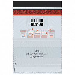 Сейф-пакеты полиэтиленовые, БОЛЬШОЙ ФОРМАТ (438х575+50 мм), КОМПЛЕКТ 50 шт., индивидуальный номер