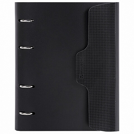 Тетрадь на кольцах А5 175х220мм, 120л, пластик, на липучке, с разделителями, BRAUBERG, Мятный, 404637