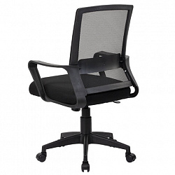 Кресло CROMEX (КРОМЕКС) "Basic CH-698", с подлокотниками, механизм качания, сетка/ткань TW, черное, 533069