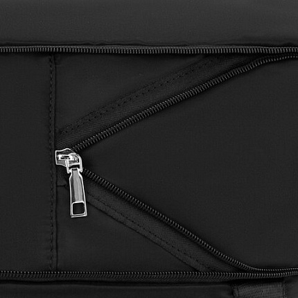 Сумка дорожная HEIKKI EXPAND (ХЕЙКИ), трансформер, багажная лента, черная, 40,5х23х42 см, 273875