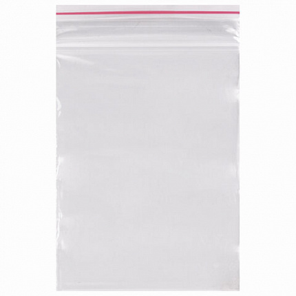 Пакеты с замком ZIP LOCK "зиплок", комплект 100 шт., 40х60 мм, ПВД, толщина 35 микрон, BRAUBERG, 606206