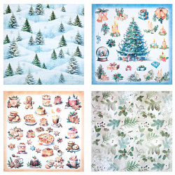 Бумага для скрапбукинга 30х30 см "Новогодний дизайн", двусторонняя, 12 листов, 180 г/м2, ОСТРОВ СОКРОВИЩ, 665438