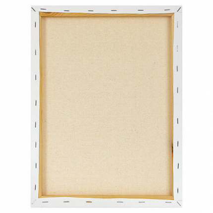 Холст на подрамнике BRAUBERG ART CLASSIC, 30х40 см, 420 г/м2, 45% хлопок 55% лен, среднее зерно, 191656