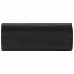 Мешки для мусора 90 л, черные, в рулоне 10 шт., прочные, ПВД 25 мкм, 60х95 см, LAIMA, 605332