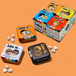 Драже освежающие в форме сердца LOVE IS, вкус маракуйя, 20 г, 709244