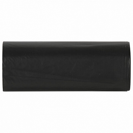 Мешки для мусора 90 л, черные, в рулоне 10 шт., прочные, ПВД 25 мкм, 60х95 см, LAIMA, 605332