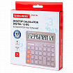 Калькулятор настольный BRAUBERG DIGITAL-12-BG (151х152 мм), 12 разрядов, двойное питание, БЕЖЕВЫЙ, 272970