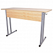 Стол-парта 2-местный нерегулируемый "Умник", 1200х500х760 мм, рост 6, серый каркас, ЛДСП клён