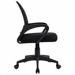 Кресло CROMEX (КРОМЕКС) "Top CH-695", с подлокотниками, сетка/ткань TW, черное, 533065