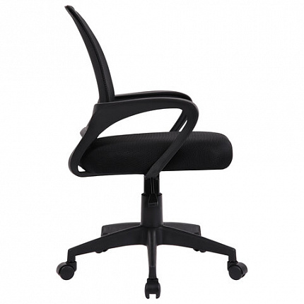 Кресло CROMEX (КРОМЕКС) "Top CH-695", с подлокотниками, сетка/ткань TW, черное, 533065