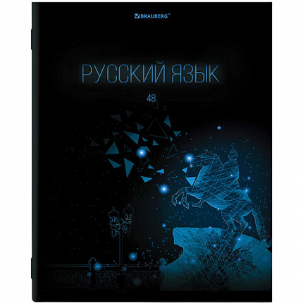 Тетради предметные, КОМПЛЕКТ 12 ПРЕДМЕТОВ, "DARK", 48 листов, глянцевый УФ-лак, BRAUBERG, 404028