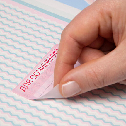 Наклейки ПРЕДМЕТНЫЕ для маркировки школьных принадлежностей, НАБОР 4 листа, 40 наклеек, HATBER, 4Н5н