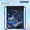 Мешок для обуви BRAUBERG PREMIUM, карман, подкладка, светоотражайка, 43х33 см, "Кибер-лава", 272426